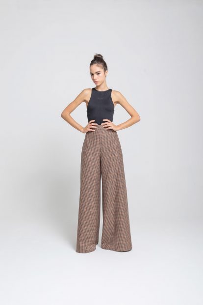 Trousers - brown pied de poule