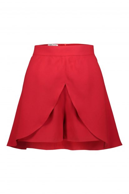Poupine minigonna-pantaloncino rosso