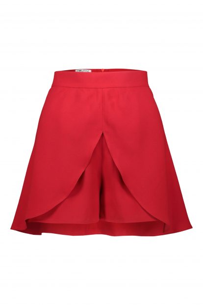 Poupine minigonna-pantaloncino rosso