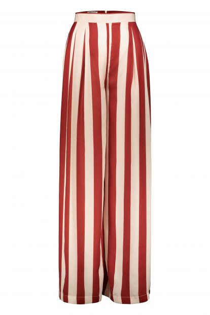 Poupine bordeaux Striped trousers