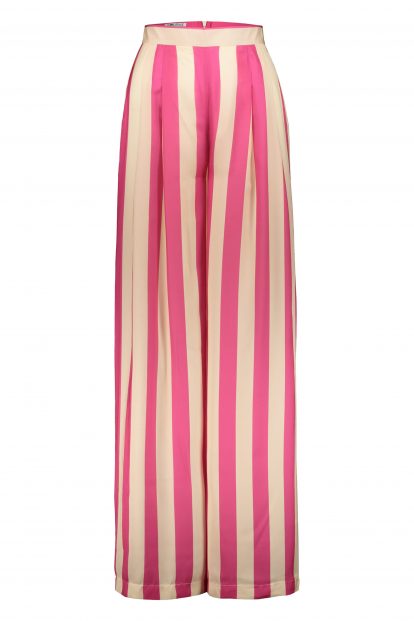 Poupine - Striped trousers fucshia