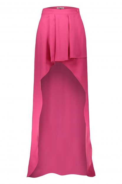 Poupine fuchsia Wrap skirt with ruches