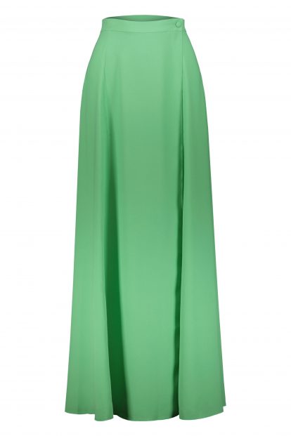 Poupine green wrap skirt