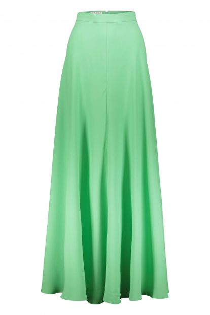 Poupine green flared skirt