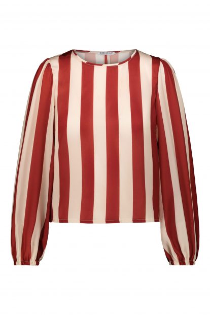 Poupine bordeaux striped top