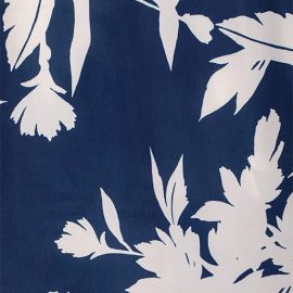 Blue and beige flower print