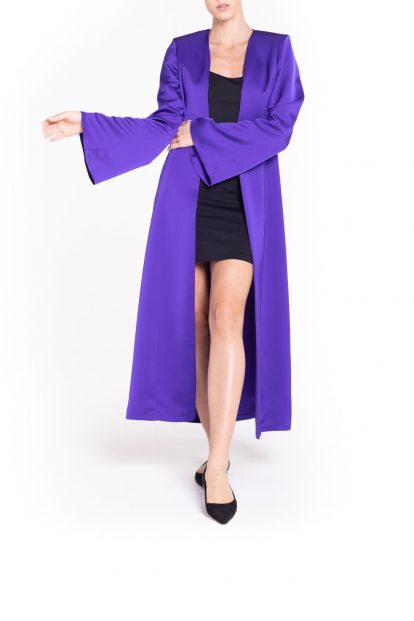Purple long topcoat