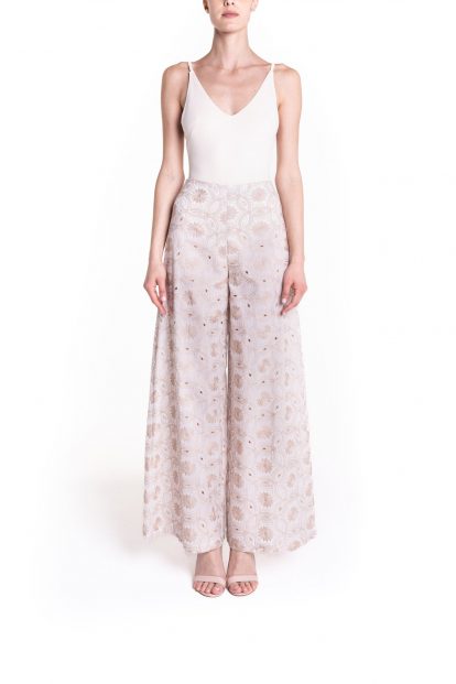 Wide leg trousers beige