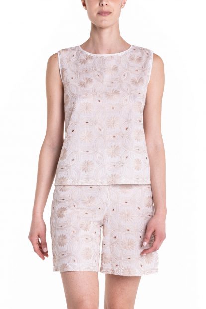 Top giromanica beige