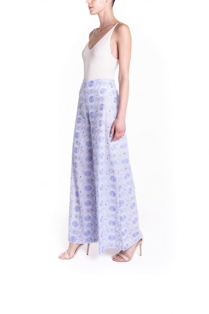 Wide leg trousers light blue
