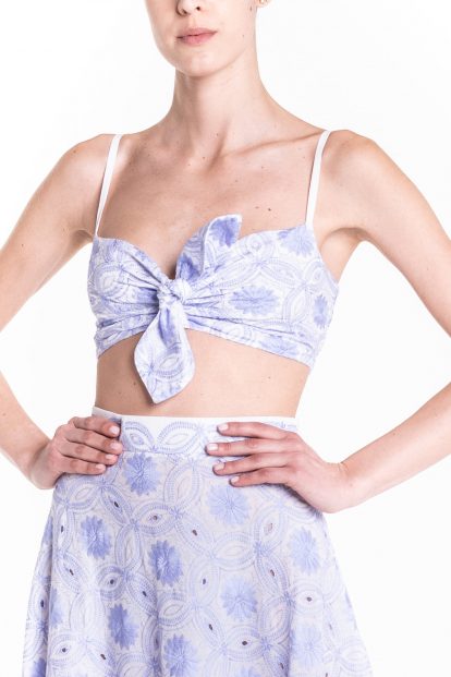 Light blue Tie bralette top