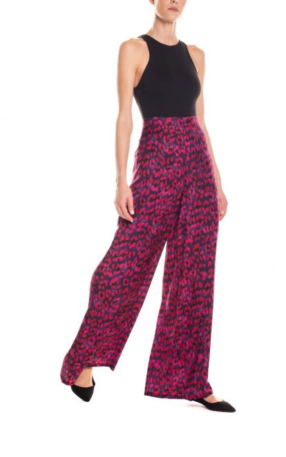 Pantalone animalier – viola e fucsia