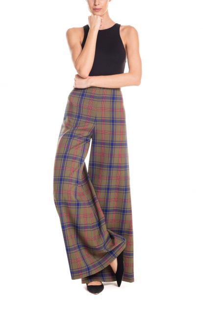 Pantalone tartan – verde e blu