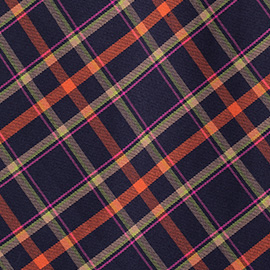 Tartan blu e arancio