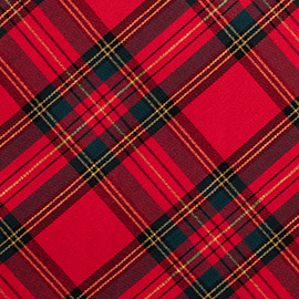 Tartan rosso lurex oro