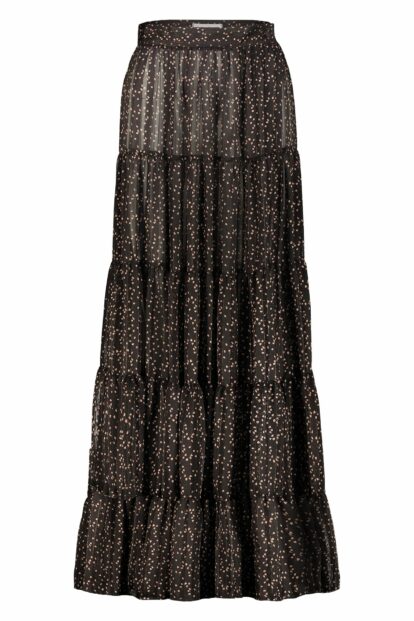 Maxi portafoglio con balze beachwear nero