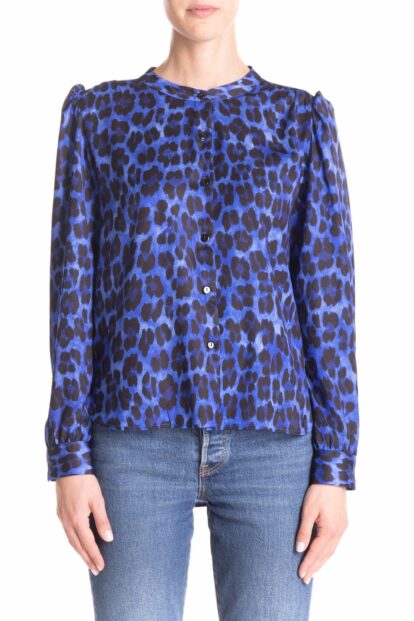 Camicia  Animalier bluette e nero