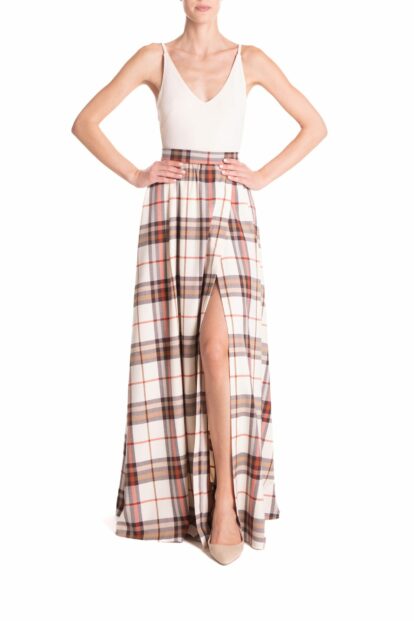 Maxi ruota spacco   Tartan bianco e marrone