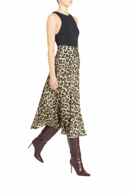 Poupine FW24-25 - Longuette  Animalier Verde e Nero