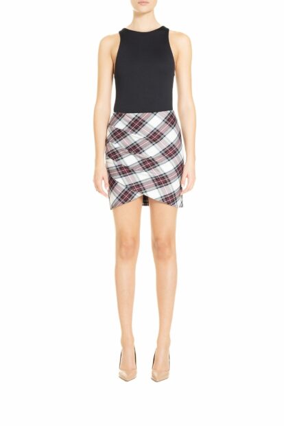 Poupine FW24-25 - Mini   Tartan Bianco e Bordeaux