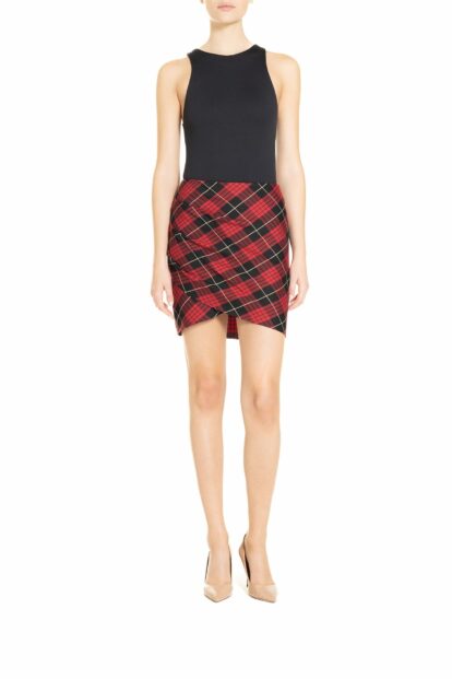 Poupine FW24-25 - Mini tartan Tartan Rosso Nero e Oro