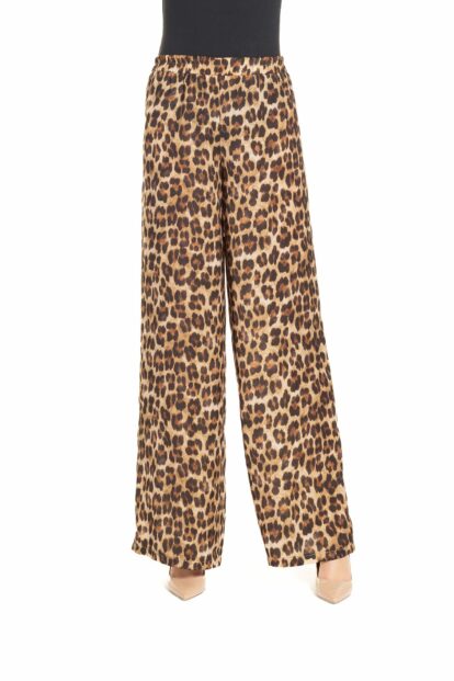 Trousers with Brown and black animal print 