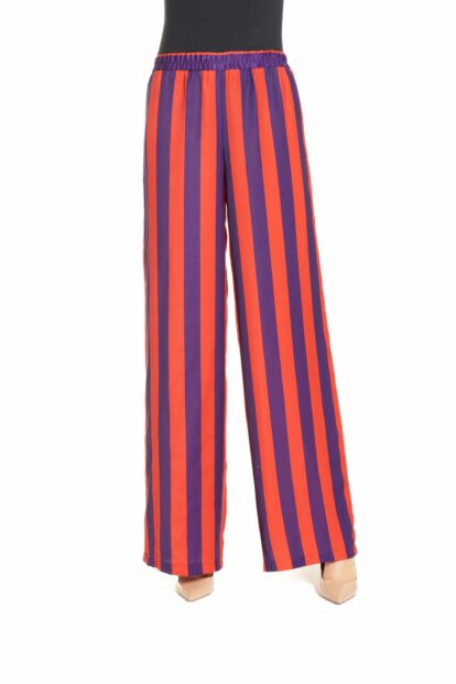 Trousers with Purple and red stripes