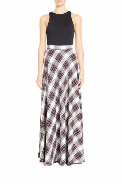 Poupine FW24-25 - Ruota classica     Tartan Bianco e Bordeaux