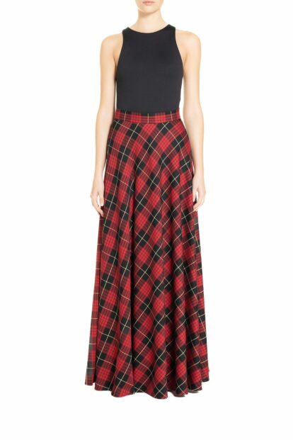 Poupine FW24-25 - Ruota classica  Tartan Rosso Nero e Oro