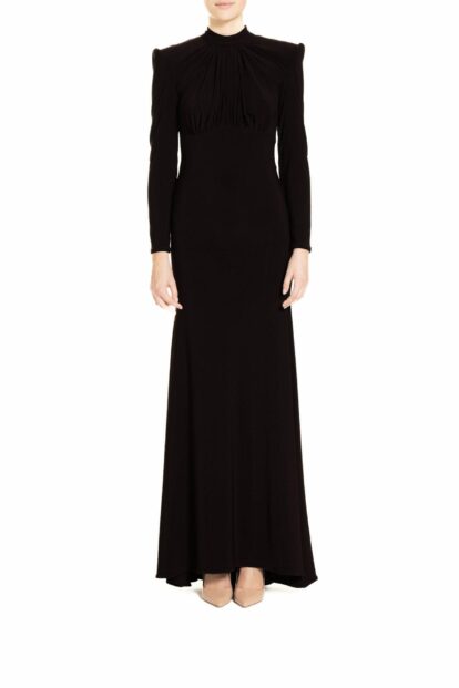 Poupine vestito lungo tinta unita Nero starry nights