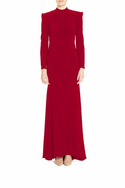 Poupine vestito lungo tinta unita Rosso starry nights
