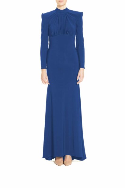 Poupine vestito lungo tinta unita Blu starry nights