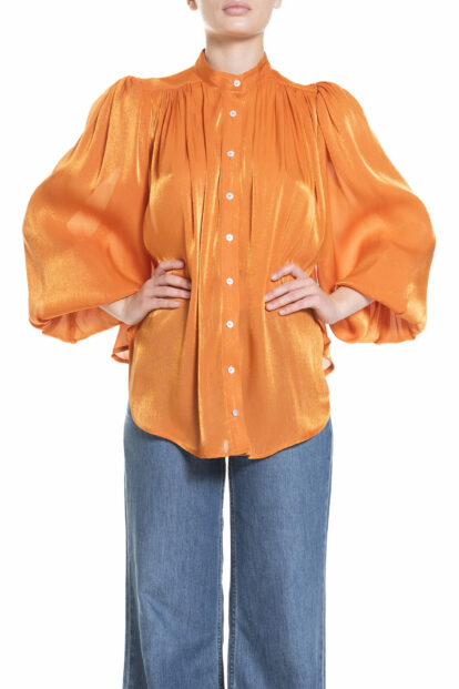Poupine SS-25 - Camicia beachwear con maniche ampie Arancio