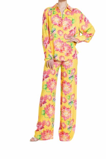 Poupine SS-25 - Camicia over Fantasia Fiore Rosa