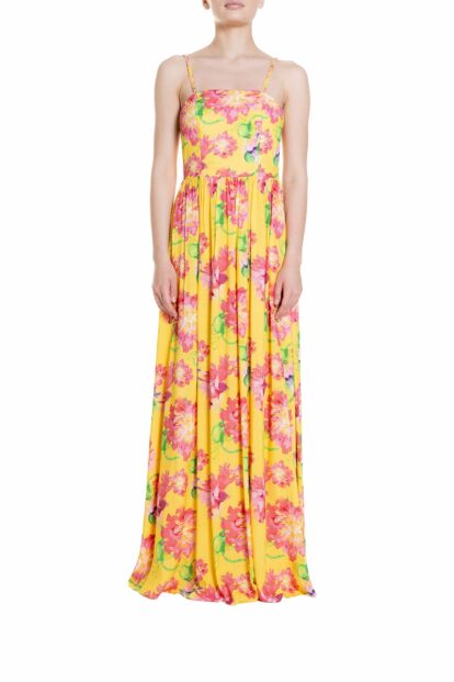 Poupine SS-25 - Vestito con bretelline Fantasia Fiore Rosa
