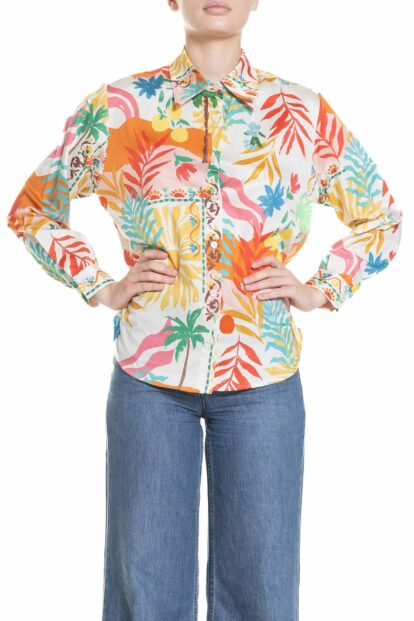 Poupine SS-25 - Camicia boyfriend Palme