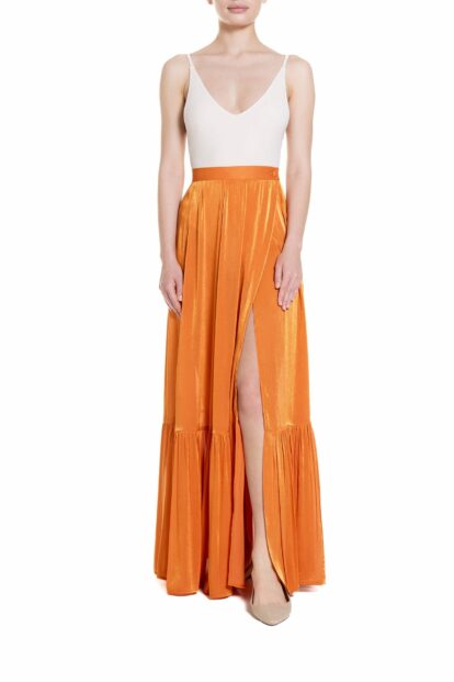 Poupine SS-25 - Portafoglio con balza Arancio