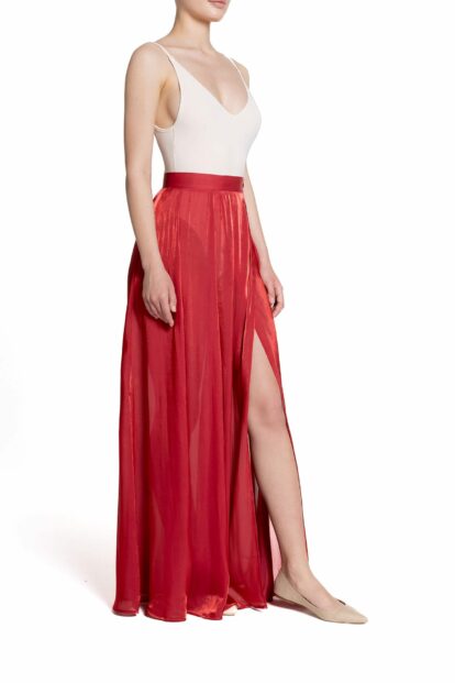 Poupine SS-25 - Gonna a portafoglio Rosso