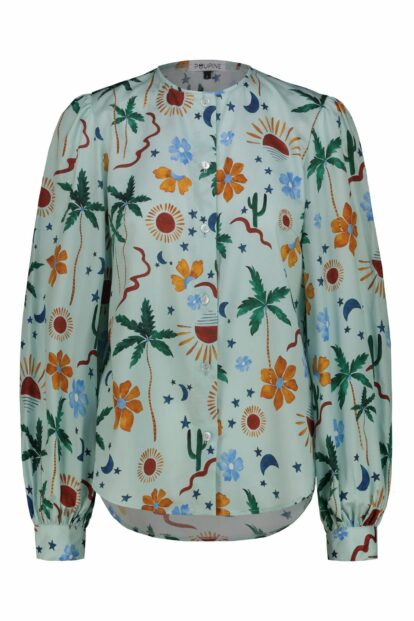 Cactus  Fantasy Print Crew Neck Shirt