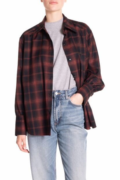 Poupine FW-25 - Camicia over Tartan Nero e Marrone