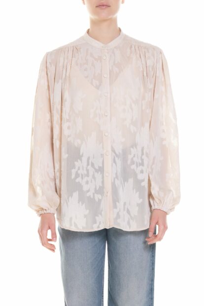 Poupine SS-26 - Camicia con maniche ampie Bianco con ricami