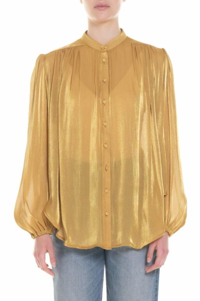 Poupine SS-26 - Camicia con maniche ampie Senape