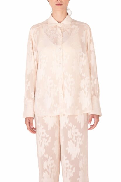 Poupine SS-26 - Camicia over Bianco con ricami