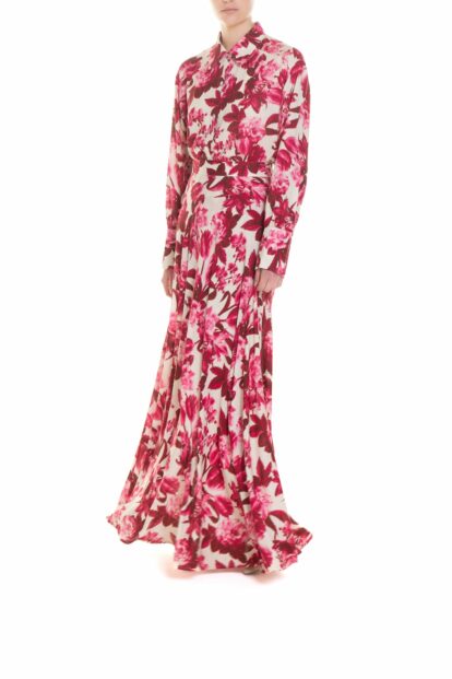 Poupine SS-26 - Camicia over Fantasia Fiore Lampone e Panna