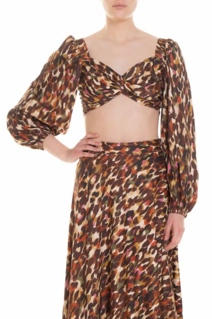Poupine SS-26 - Crop top  Fantasia Animalier