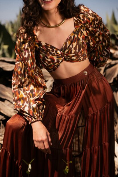 Poupine SS-26 - Crop top  Fantasia Animalier