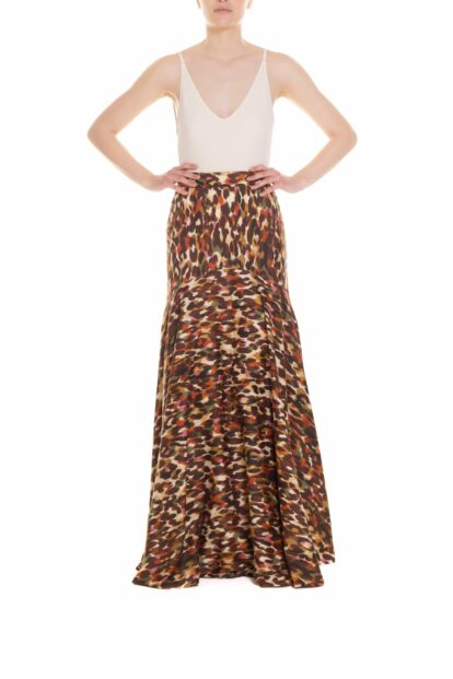 Poupine SS-26 - Gonna lunga a sirena Fantasia Animalier