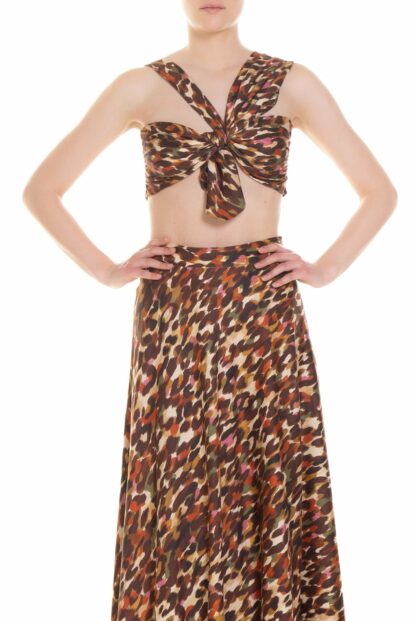 Poupine SS-26 - Top con nodo Fantasia Animalier